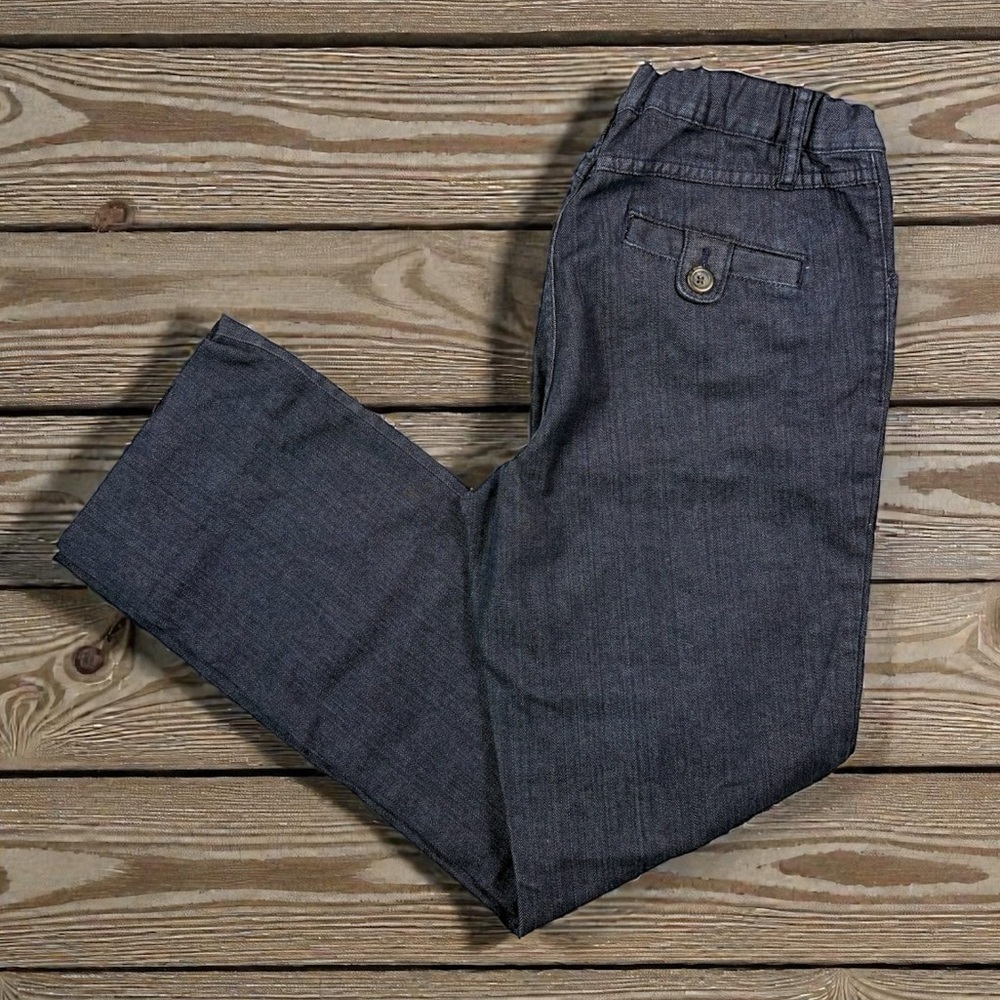 Liz Lange Maternity Dark Wash Under the Belly Straight Leg Jeans| Size 4